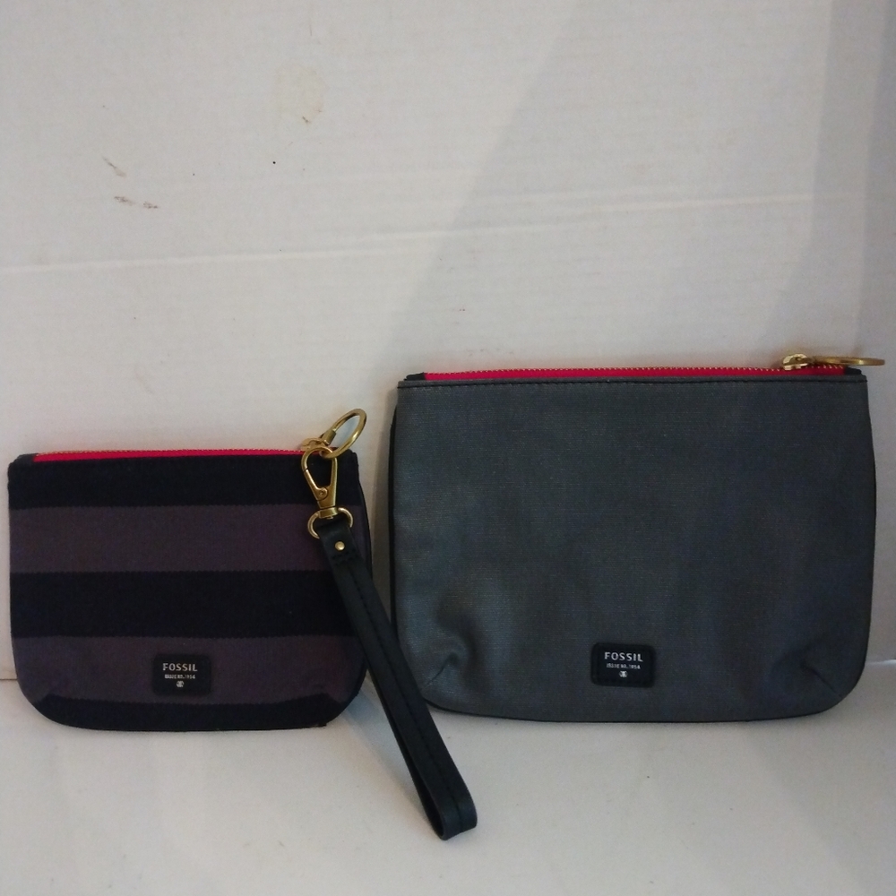 Fossil Wristlet & Cosmetic Case Bundle